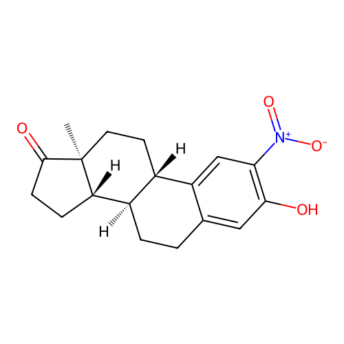 3-Hydroxy-2-nitroestra-1,3,5(10)-trien-17-one structure