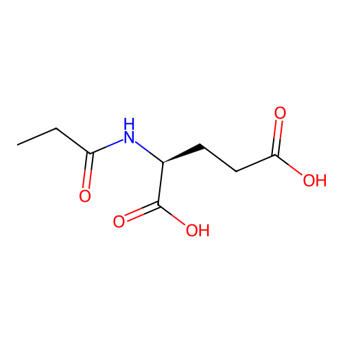L-Glutamic acid, N-(1-oxopropyl)- structure