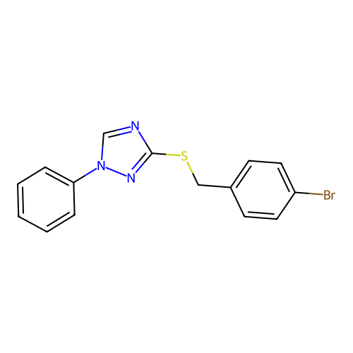 3-[(4-bromobenzyl)sulfanyl]-1-phenyl-1H-1,2,4-triazole structure