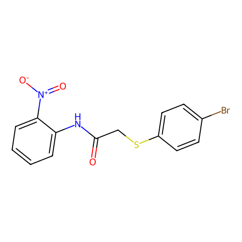 2-[(4-bromophenyl)sulfanyl]-N-(2-nitrophenyl)acetamide structure