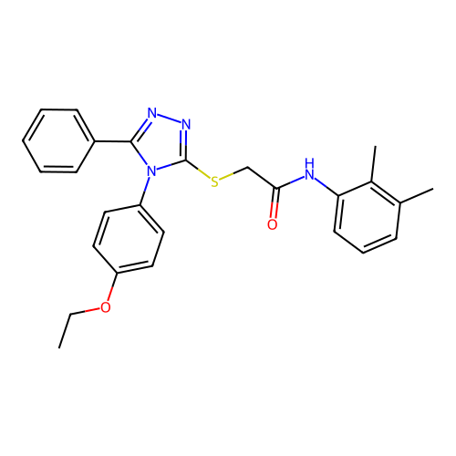N-(2,3-dimethylphenyl)-2-[[4-(4-ethoxyphenyl)-5-phenyl-1,2,4-triazol-3-yl]sulfanyl]acetamide structure