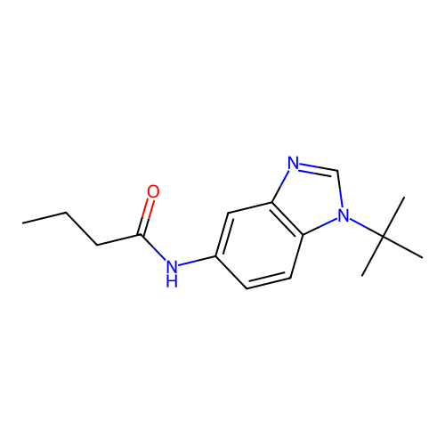 N-(1-tert-butyl-1H-benzimidazol-5-yl)butanamide structure