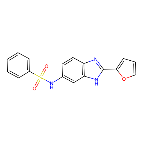 N-(2-Furan-2-yl-1H-benzoimidazol-5-yl)-benzenesulfonamide structure