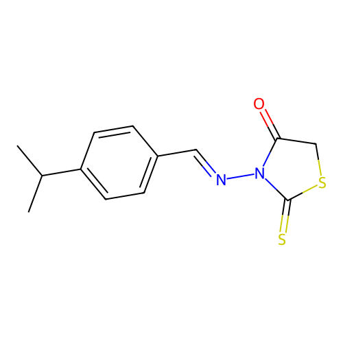 3-(Para-isopropylbenzylideneamino)-rhodanine structure