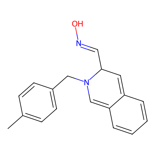 (E)-N-Hydroxy-1-[2-(4-methylbenzyl)-2,3-dihydro-3-isoquinolinyl]methanimine structure