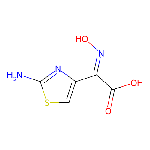 2-(2-Aminothiazole-4-yl)-2-hydroxyiminoacetic acid structure