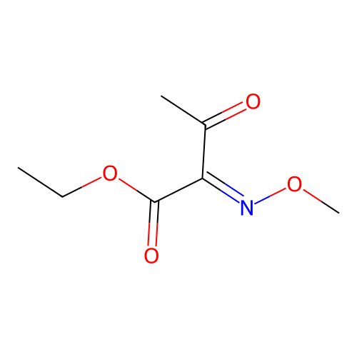 Ethyl (2E)-2-(methoxyimino)-3-oxobutanoate structure