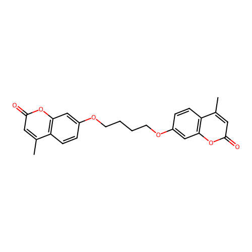 4-Methyl-7-[4-(4-methyl-2-oxo-chromen-7-yl)oxybutoxy]chromen-2-one structure