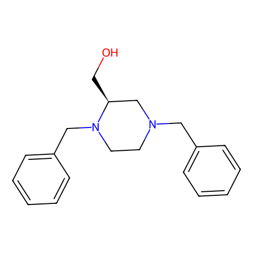 [(2R)-1,4-dibenzylpiperazin-2-yl]methanol structure