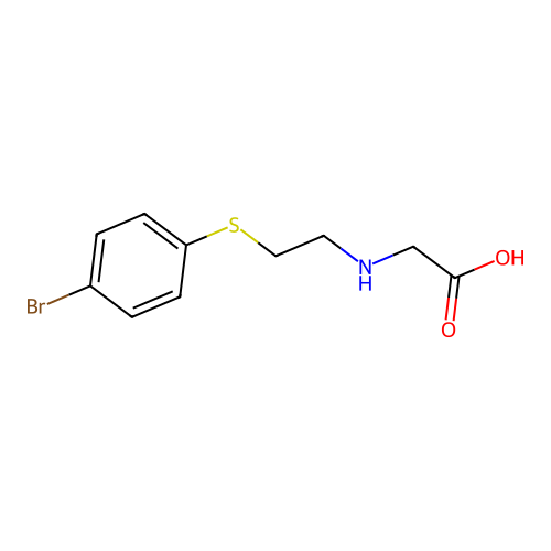 2-[2-(4-Bromophenyl)sulfanylethylamino]acetic acid structure