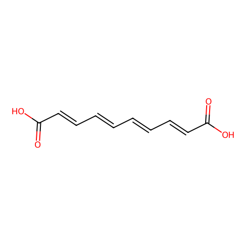 (2E,4E,6E,8E)-deca-2,4,6,8-tetraenedioic acid structure