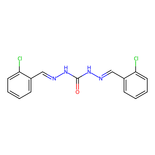 1,3-Bis[(2-chlorophenyl)methylideneamino]urea structure