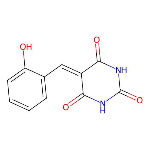 2,4,6(1H,3H,5H)-Pyrimidinetrione, 5-[(2-hydroxyphenyl)methylene]- structure