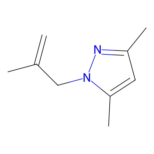 3,5-dimethyl-1-(2-methylallyl)-1H-pyrazole structure