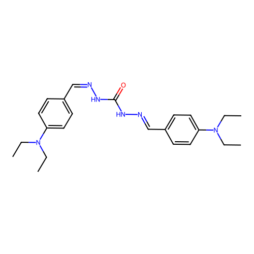 (2E)-N'-{(Z)-[4-(Diethylamino)phenyl]methylidene}-2-{[4-(diethylamino)phenyl]methylidene}hydrazine-1-carbohydrazide structure