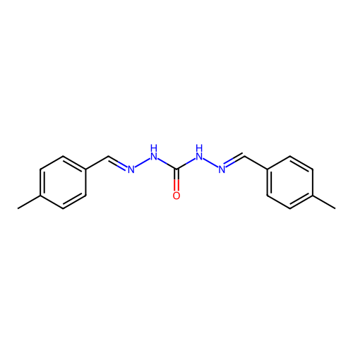 1,3-Bis[(4-methylphenyl)methylideneamino]urea structure