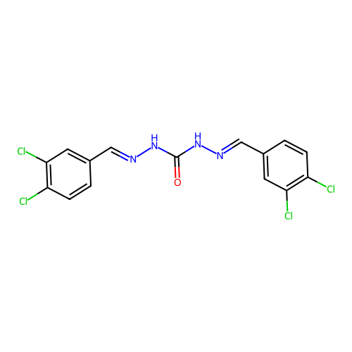 1,3-Bis[(3,4-dichlorophenyl)methylideneamino]urea structure