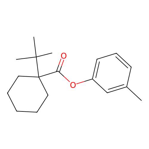 3-Methylphenyl 1-tert-butylcyclohexanecarboxylate structure