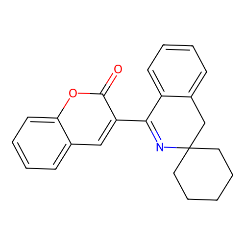 3-(4'H-spiro[cyclohexane-1,3'-isoquinolin]-1'-yl)-2H-chromen-2-one structure