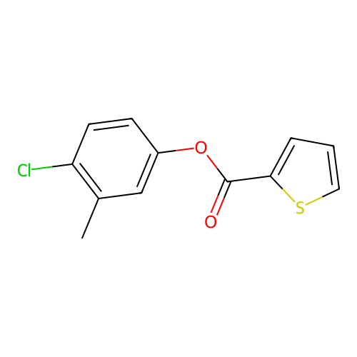 4-Chloro-3-methylphenyl thiophene-2-carboxylate structure