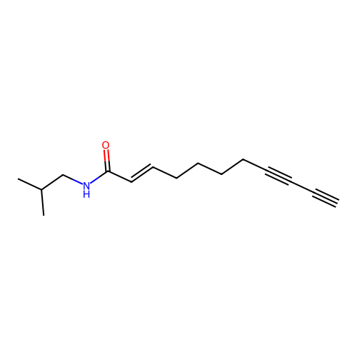 十一碳-2-烯-8,10-二炔酸异丁基酰胺 structure