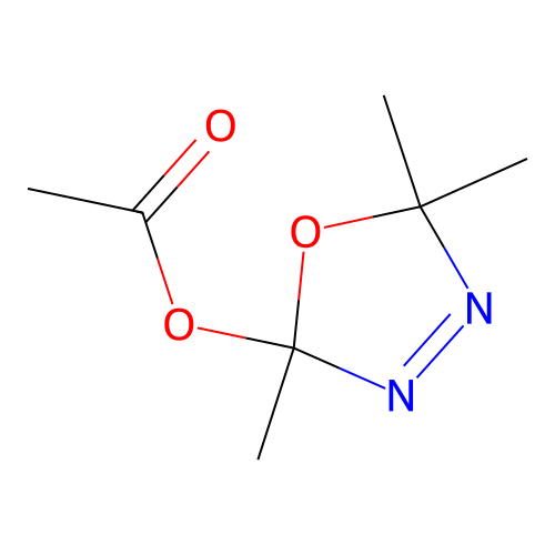 1,3,4-Oxadiazole, 2-(acetyloxy)-2,5-dihydro-2,5,5-trimethyl- structure