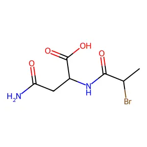 N2-(2-Bromopropionyl)-DL-asparagine structure