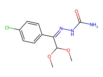 [[1-(4-Chlorophenyl)-2,2-dimethoxyethylidene]amino]urea structure