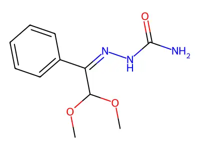 [(2,2-Dimethoxy-1-phenylethylidene)amino]urea structure