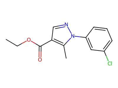 Ethyl 1-(3-chlorophenyl)-5-methyl-1H-pyrazole-4-carboxylate structure
