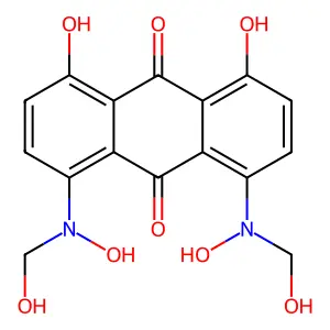 9,10-Anthracenedione, 1,8-dihydroxy-4,5-bis(hydroxy(hydroxymethyl)amino)- structure