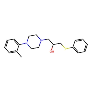 1-Piperazineethanol, alpha-phenylthiomethyl-4-(o-tolyl)- structure