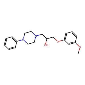 1-Piperazineethanol, alpha-(m-methoxyphenoxymethyl)-4-phenyl- structure