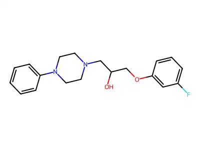 1-(3-Fluorophenoxy)-3-(4-phenylpiperazin-1-yl)propan-2-ol structure