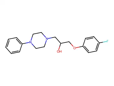 1-(4-Fluorophenoxy)-3-(4-phenylpiperazin-1-yl)propan-2-ol structure