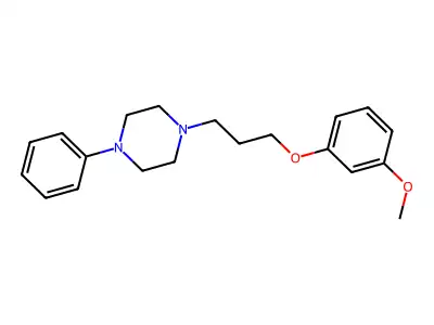 Piperazine, 1-(2-(m-methoxyphenoxymethyl)ethyl)-4-phenyl- structure