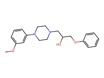1-Piperazineethanol, 4-(m-methoxyphenyl)-alpha-phenoxymethyl- structure