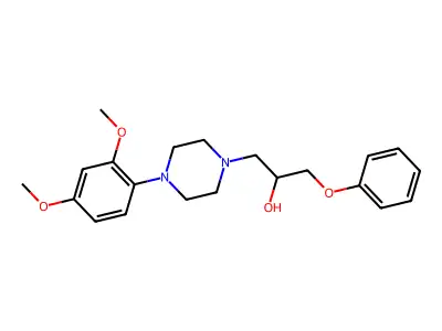 1-Piperazineethanol, 4-(2,4-dimethoxyphenyl)-alpha-phenoxymethyl- structure