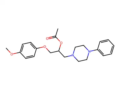 1-(4-Methoxyphenoxy)-3-(4-phenylpiperazin-1-yl)propan-2-yl acetate structure