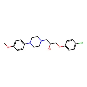 1-Piperazineethanol, alpha-(p-chlorophenoxymethyl)-4-(p-methoxyphenyl)- structure