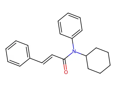 N-环己基-N,3-二苯基丙烯酰胺 structure