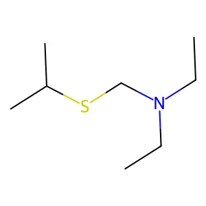 N-乙基-N-[(丙-2-基硫基)甲基]乙胺 structure