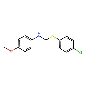 n-{[(4-Chlorophenyl)sulfanyl]methyl}-4-methoxyaniline structure
