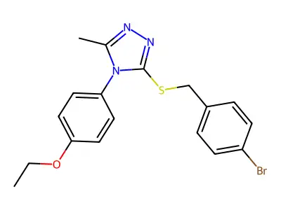 3-[(4-Bromophenyl)methylsulfanyl]-4-(4-ethoxyphenyl)-5-methyl-1,2,4-triazole structure