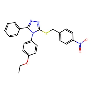 4-(4-Ethoxyphenyl)-3-[(4-nitrophenyl)methylsulfanyl]-5-phenyl-1,2,4-triazole structure