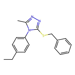 3-Benzylsulfanyl-4-(4-ethylphenyl)-5-methyl-1,2,4-triazole structure