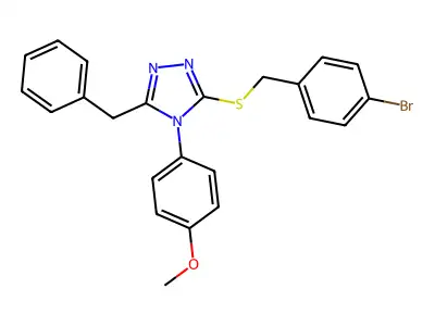 3-Benzyl-5-[(4-bromophenyl)methylsulfanyl]-4-(4-methoxyphenyl)-1,2,4-triazole structure