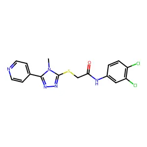 N-(3,4-dichlorophenyl)-2-{[4-methyl-5-(pyridin-4-yl)-4H-1,2,4-triazol-3-yl]sulfanyl}acetamide structure