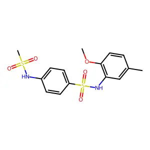 4-(methanesulfonamido)-N-(2-methoxy-5-methylphenyl)benzenesulfonamide structure