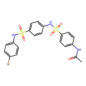 N-[4-[[4-[(4-bromophenyl)sulfamoyl]phenyl]sulfamoyl]phenyl]acetamide structure